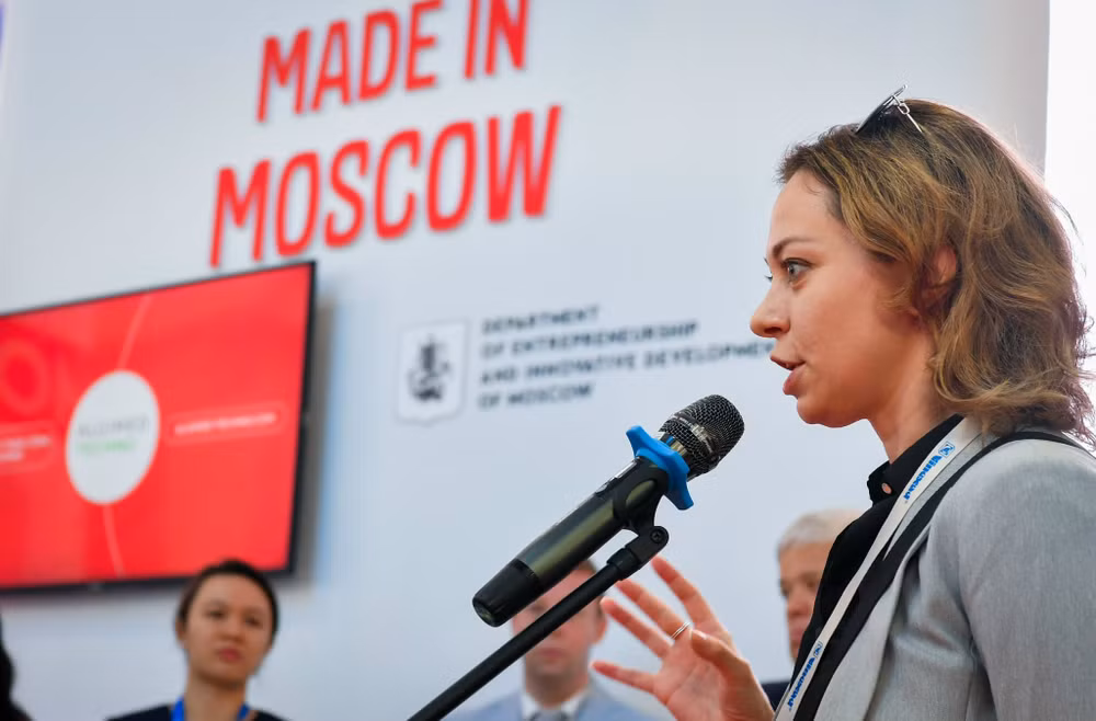 Bà Victoria Gorshkova, đại diện Bộ Nông nghiệp Liên bang Nga tại Việt Nam phát biểu tại sự kiện.