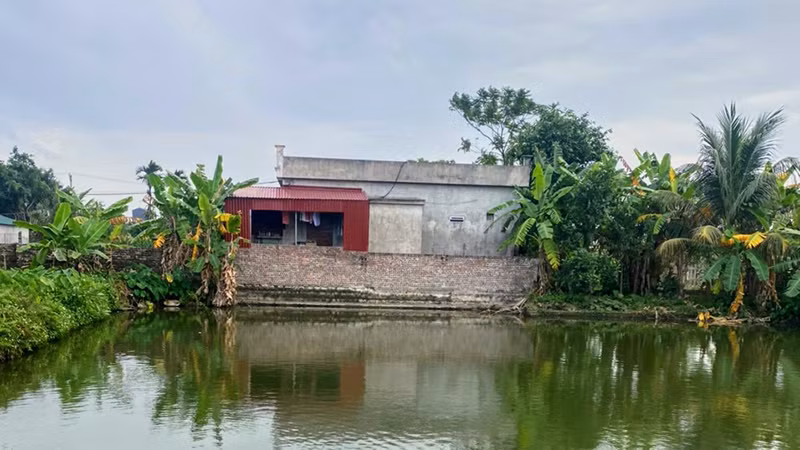 Một trường hợp xây nhà trái phép trên đất nông nghiệp tại xã Thụy Sơn, huyện Thái Thụy.