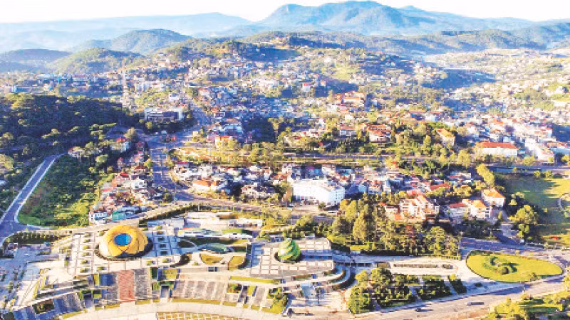 Khu vực trung tâm thành phố Đà Lạt, tỉnh Lâm Đồng.