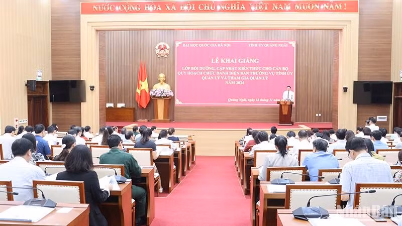 Quang cảnh lễ khai giảng.