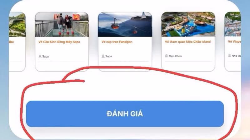 Đối tượng gửi cho anh Th. đường link đánh giá dịch vụ công ty du lịch.