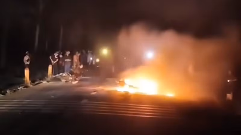 Hiện trường vụ tai nạn.