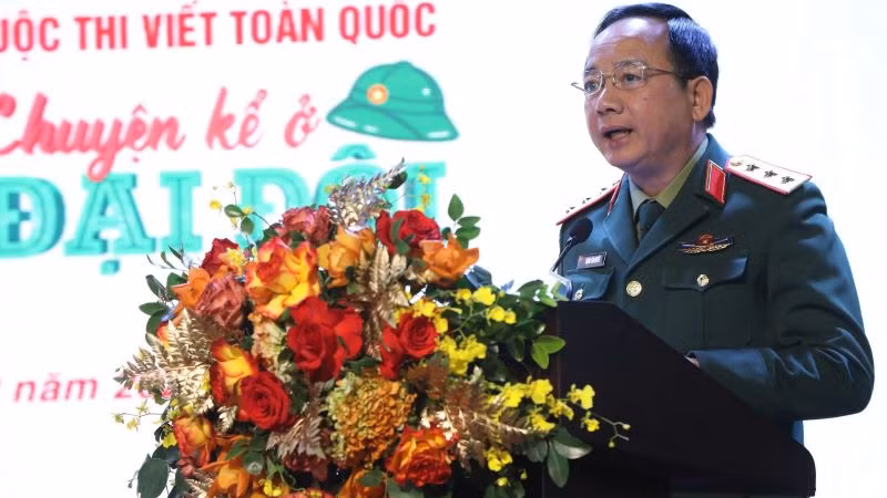 Thượng tướng Trịnh Văn Quyết phát biểu tại chương trình. 