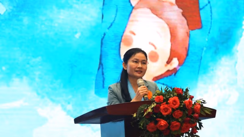 Phó Chủ tịch Hội Liên hiệp Phụ nữ Việt Nam Tôn Ngọc Hạnh phát biểu kết luận.