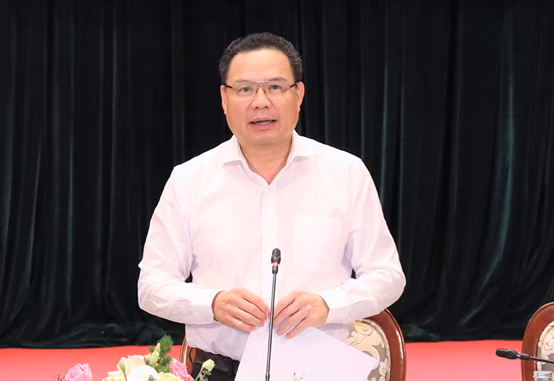 Thứ trưởng Lao động-Thương binh và Xã hội Lê Văn Thanh phát biểu tại chương trình.