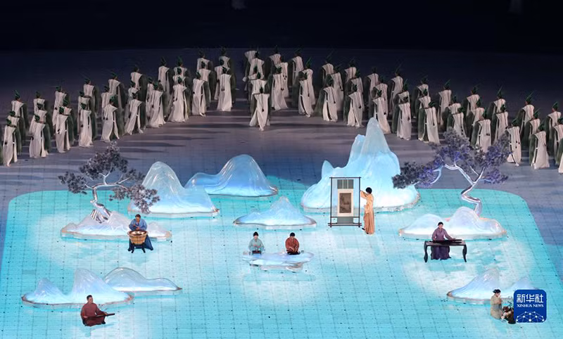 Tiết mục biểu diễn nghệ thuật đậm nét văn hóa truyền thống Hàng Châu.