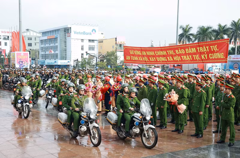 Công an Quảng Trị ra quân cao điểm tấn công, trấn áp tội phạm.