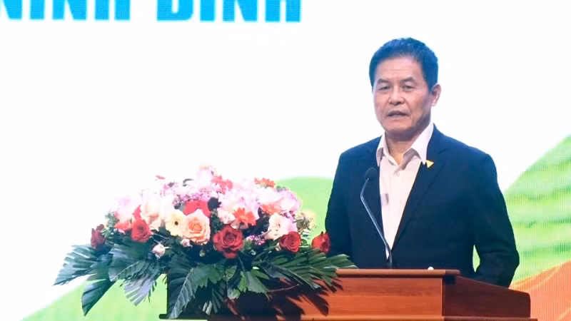 Chủ tịch Hiệp hội Văn hóa ẩm thực Việt Nam, Chủ tịch Hội đồng quản trị Công ty Vietravel Nguyễn Quốc Kỳ phát biểu tại Tọa đàm.