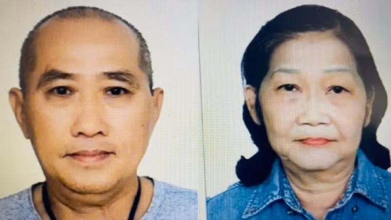 Vợ chồng bị can Nguyễn Thanh Hải và Lê Thị Thanh Tâm.