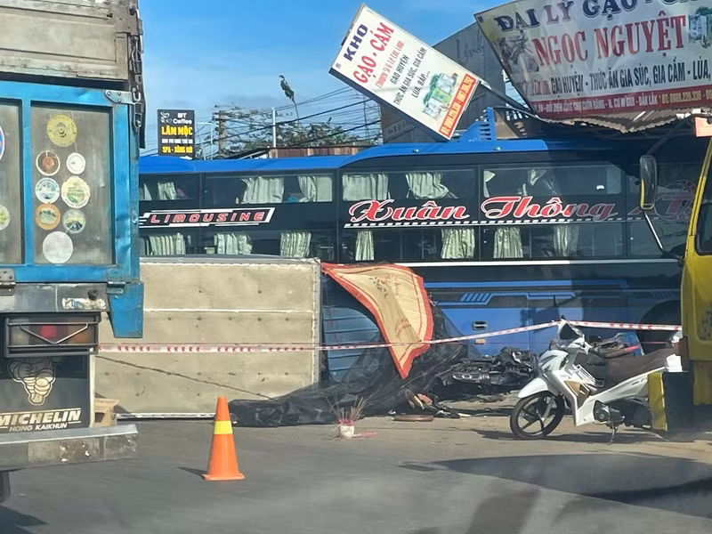 Hiện trường vụ tai nạn.