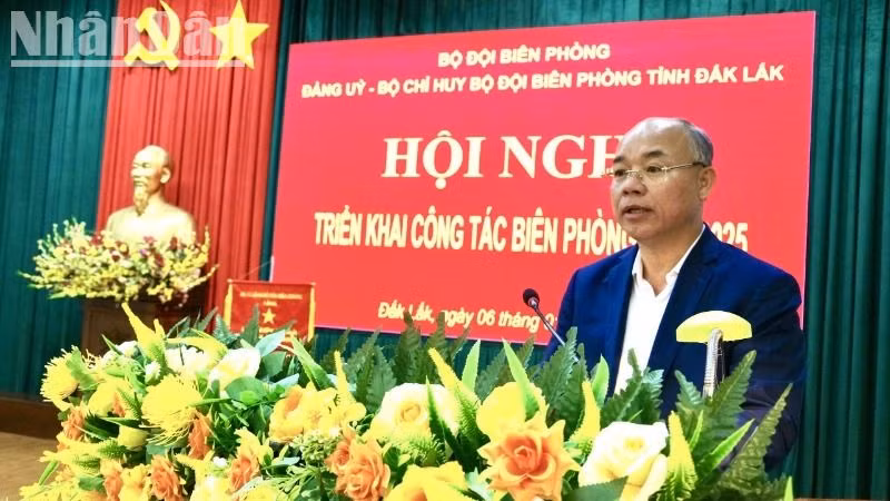 Đồng chí Trương Công Thái, Phó Chủ tịch Ủy ban nhân dân tỉnh Đắk Lắk phát biểu chỉ đạo tại hội nghị.