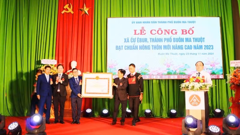Đến cuối năm 2024, toàn tỉnh Đắk Lắk có 81/149 xã đạt chuẩn nông thôn mới, đạt tỷ lệ 54,36% và một đơn vị cấp huyện hoàn thành Chương trình xây dựng nông thôn mới.