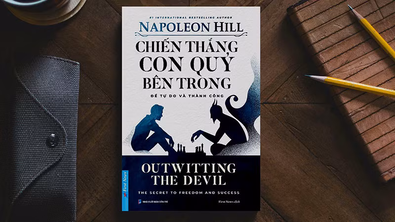 Bìa cuốn sách "Chiến thắng Con Quỷ bên trong" của Napoleon Hill.