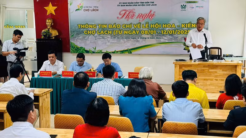 Quang cảnh buổi cung cấp thông tin về Lễ hội Hoa-Kiểng Chợ Lách năm 2025.