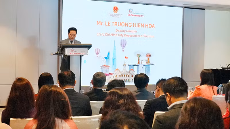 Hội thảo giới thiệu du lịch Việt Nam/Thành phố Hồ Chí Minh tại Singapore. (Ảnh Sở Du lịch cung cấp)