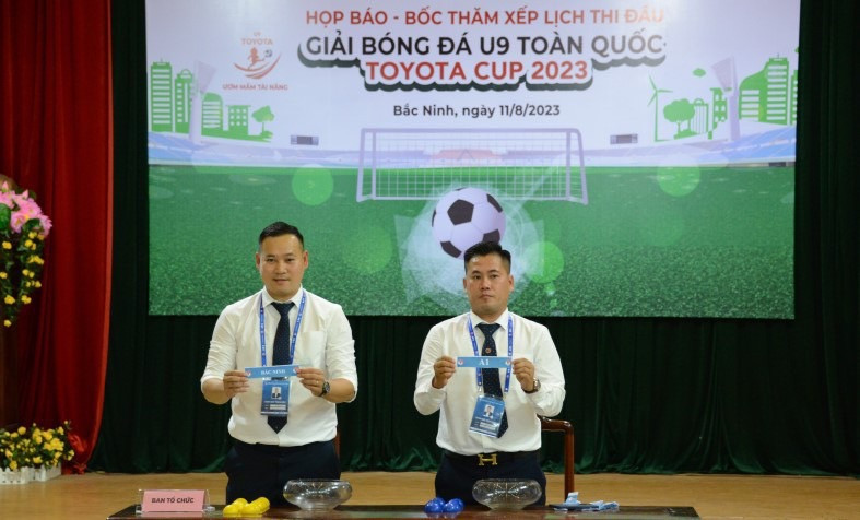 Ban tổ chức bốc thăm, chia bảng Giải Bóng đá U9 toàn quốc 2023.