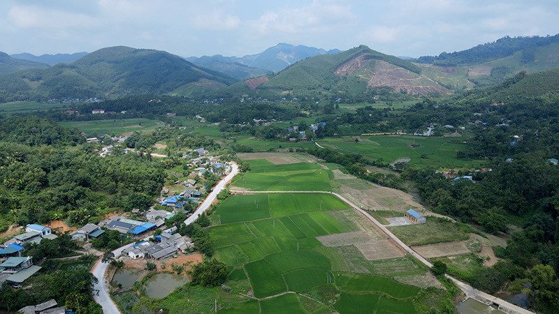 Toàn cảnh xã Minh Thanh, huyện Sơn Dương, tỉnh Tuyên Quang.