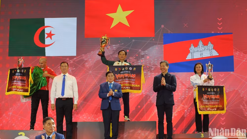 Vovinam Việt Nam xếp hạng nhất vị trí nhất toàn đoàn tại giải đấu lần này