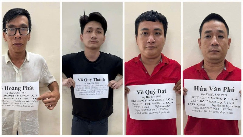 Các đối tượng trong đường dây bảo kê chợ Bình Tây.