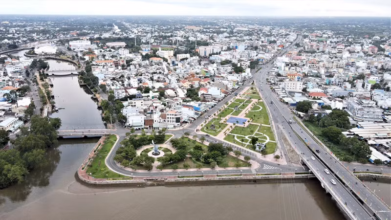 Một góc thành phố Tân An.