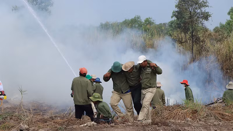 Cứu nạn, cứu hộ lúc chữa cháy.
