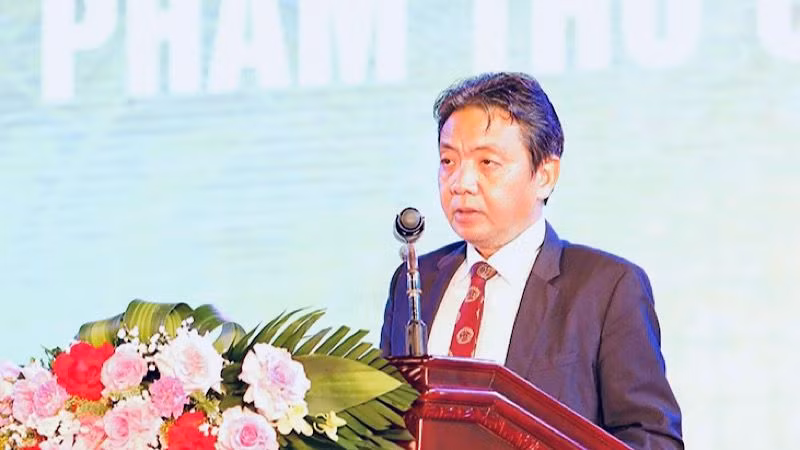 Thứ trưởng Văn hóa, Thể thao và Du lịch Hoàng Đạo Cương phát biểu khai mạc. (Ảnh: XUÂN TRƯỜNG)