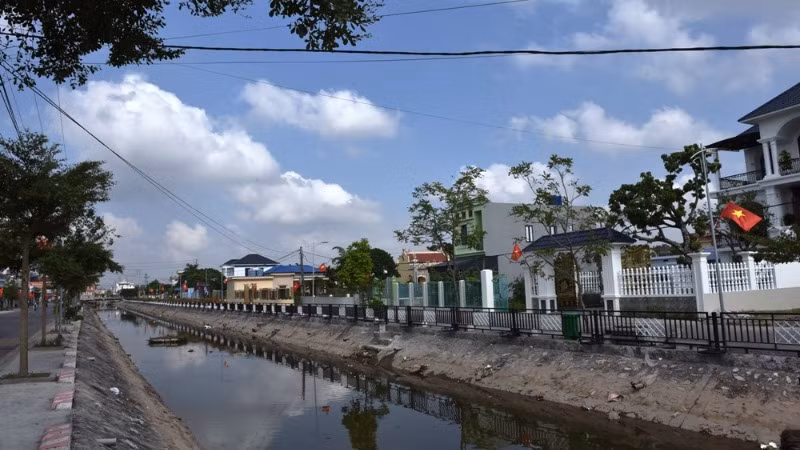 Khởi sắc nông thôn mới nâng cao huyện Giao Thủy, tỉnh Nam Định. (Ảnh: XUÂN TRƯỜNG)