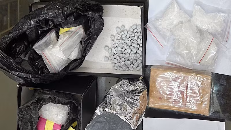 Số ma túy được lực lượng Công an thu giữ trong quá trình bắt và khám xét các đối tượng.