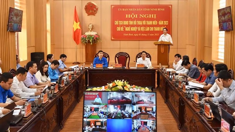 Quang cảnh Hội nghị đối thoại. (Ảnh: XUÂN TRƯỜNG)