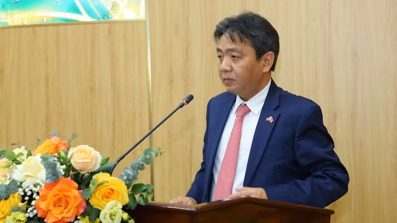 Thứ trưởng Bộ Văn hóa, Thể thao và Du lịch Hoàng Đạo Cương phát biểu tại hội nghị. (Ảnh: ANH TUẤN)