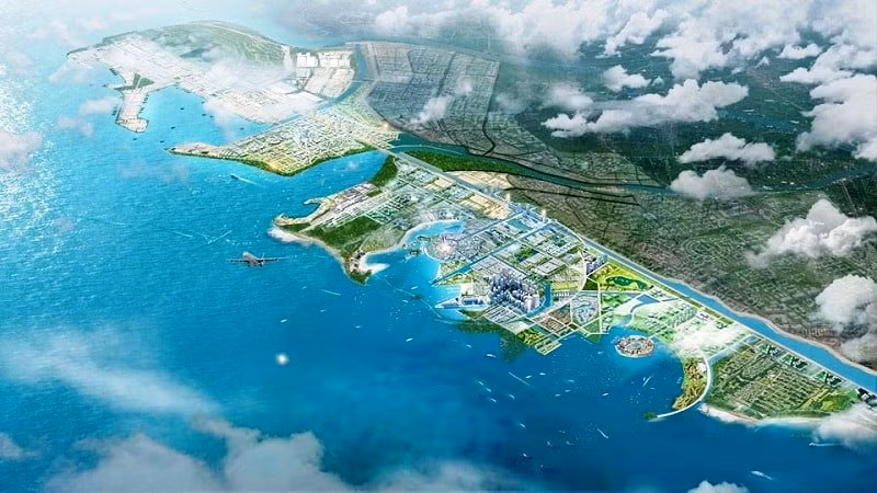 Phối cảnh Khu kinh tế Ninh Cơ, tỉnh Nam Định.