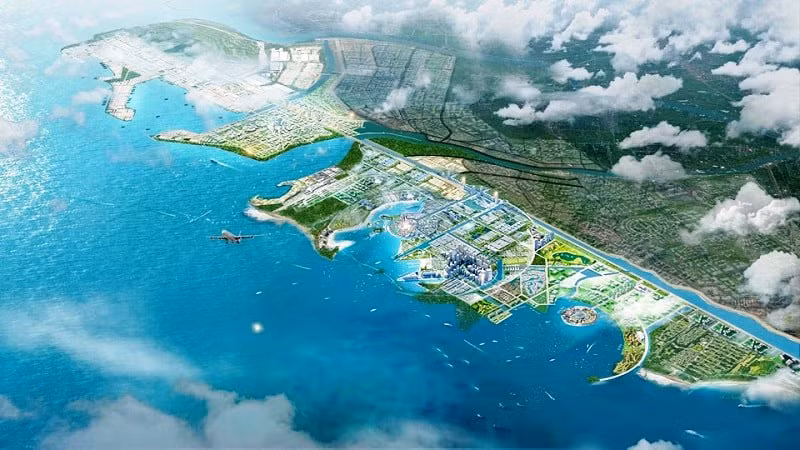 Phối cảnh Khu kinh tế Ninh Cơ. (Ảnh: Ủy ban nhân dân tỉnh Nam Định)