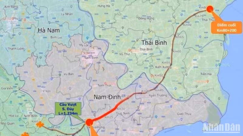 Quy hoạch dự kiến hướng tuyến cao tốc Ninh Bình-Hải Phòng (gọi tắt là CT.08).