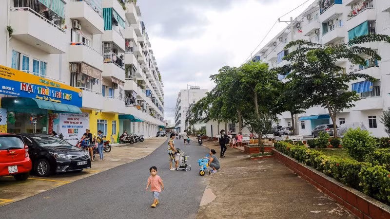 Một dự án nhà ở xã hội tại quận Bình Tân.