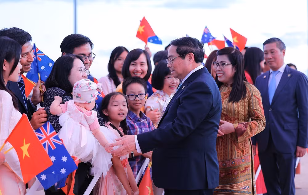 Cộng đồng người Việt Nam tại Canberra, Australia đón Thủ tướng Phạm Minh Chính và Phu nhân.