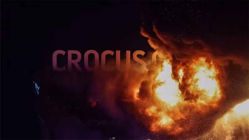 Hiện trường vụ tấn công khủng bố tại trung tâm thương mại Crocus, Moskva, Nga, tối 22/3/2024 (giờ địa phương). (Ảnh: Reuters)