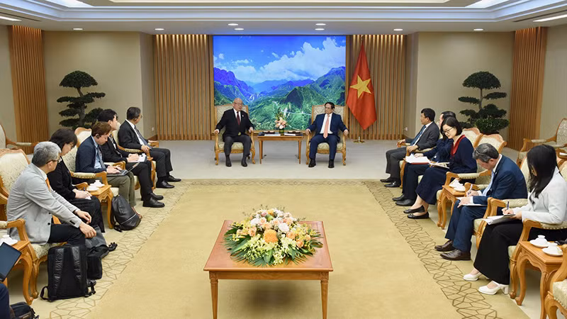 Toàn cảnh buổi tiếp. (Ảnh: TRẦN HẢI)