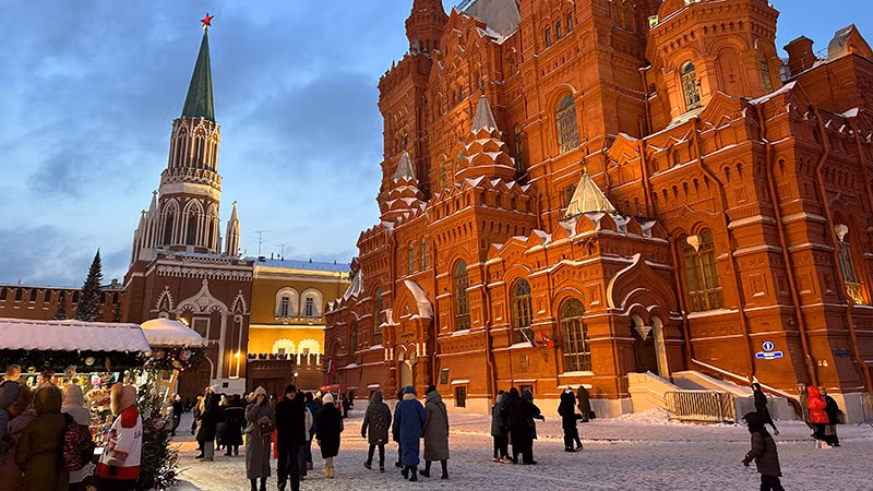 Hội chợ năm mới được tổ chức ở Quảng Trường Đỏ.