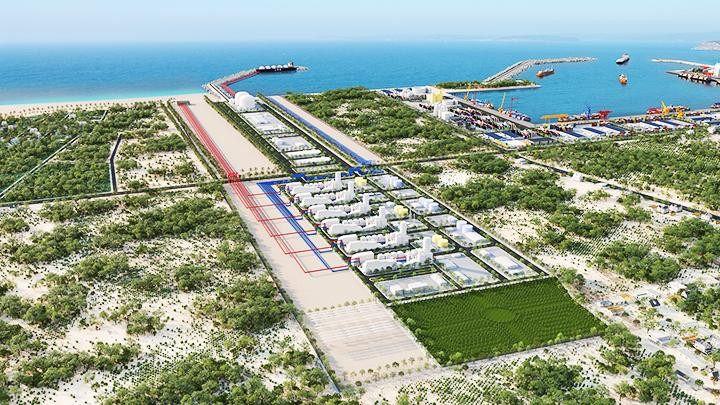 Dự án Trung tâm điện khí LNG Hải Lăng, tỉnh Quảng Trị của T&T Group. Ảnh: HOÀNG ANH