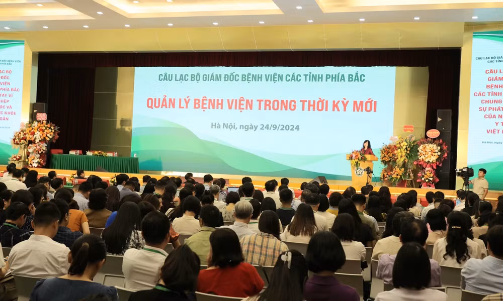 Quang cảnh hội nghị Câu lạc bộ giám đốc bệnh viện các tỉnh phía bắc 2024.