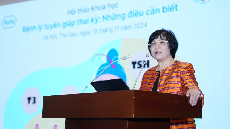 Báo cáo viên trao đổi những nghiên cứu mới về các bệnh nội tiết và rối loạn chuyển hóa tại hội nghị.