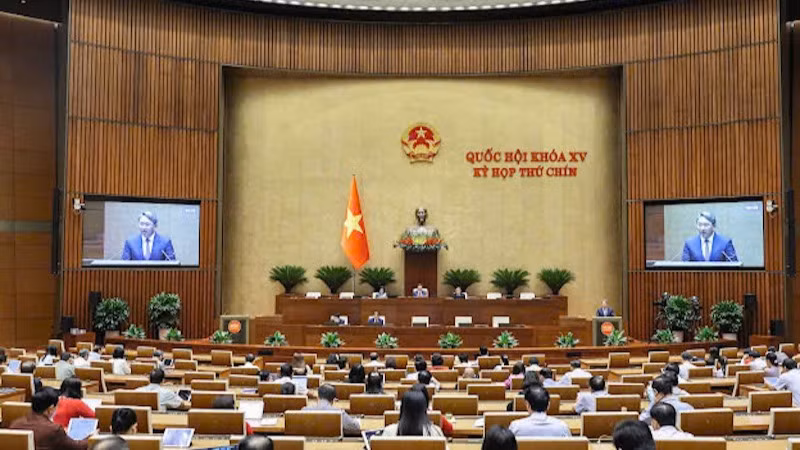 Quốc hội họp phiên toàn thể tại hội trường ngày 26/5. (Ảnh: DUY LINH)