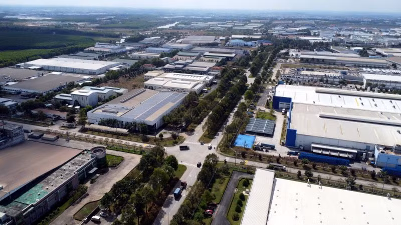 Một góc khu công nghiệp đã đi vào hoạt động ở Đồng Nai.