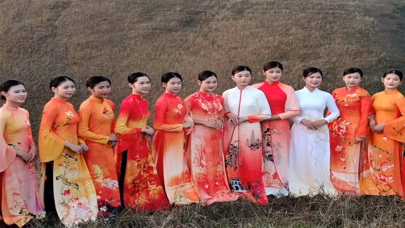 Sắc màu rực rỡ trên nền thảm cỏ cháy.