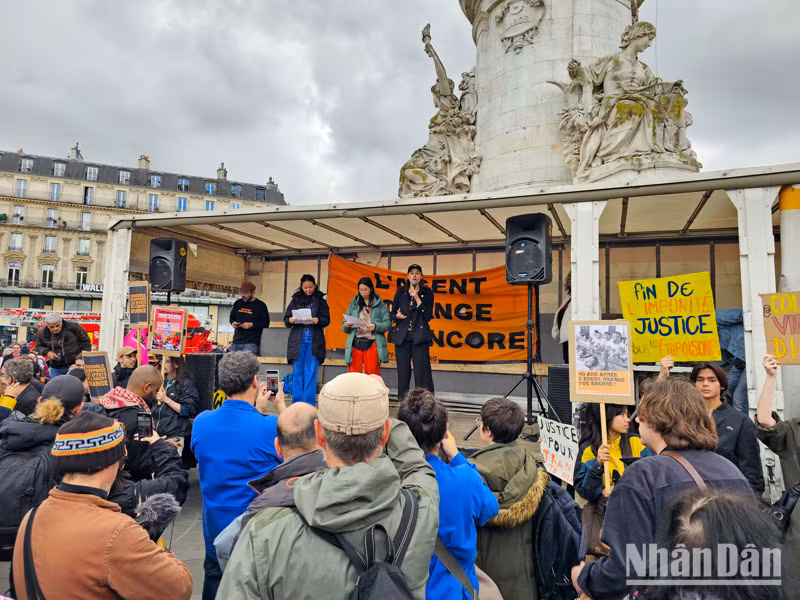 Cuộc vận động thu hút sự tham gia của nhiều hội đoàn Việt Nam và Pháp. (Ảnh: KHẢI HOÀN)