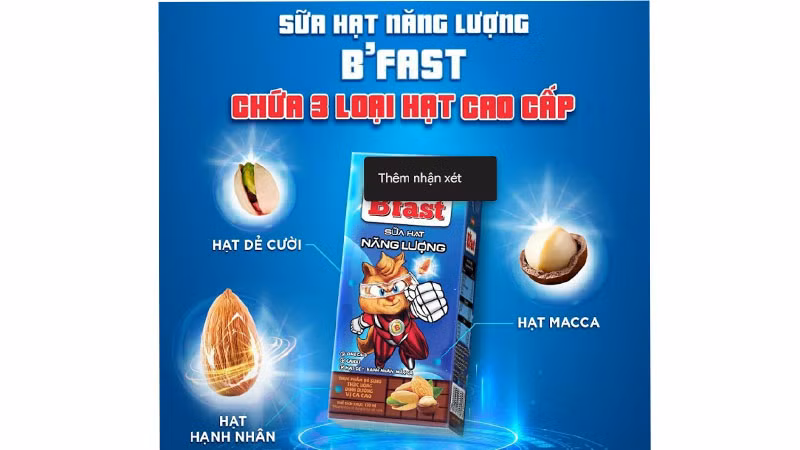 Sữa hạt B’fast với nguyên liệu hạt cao cấp được trồng tại Việt Nam Sữa hạt B’fast với nguyên liệu hạt cao cấp được trồng tại Việt Nam