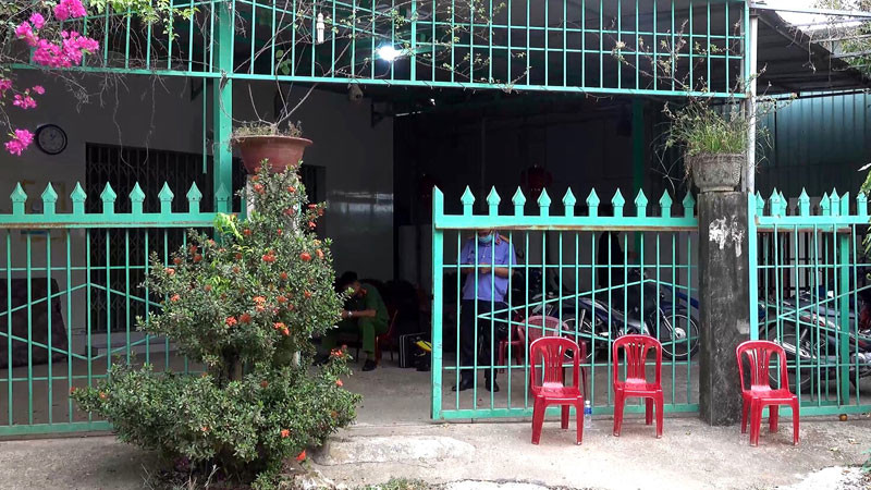 Ngôi nhà tại thôn Xuân Điền, xã Hàm Hiệp, huyện Hàm Thuận Bắc nơi xảy ra vụ án mạng.