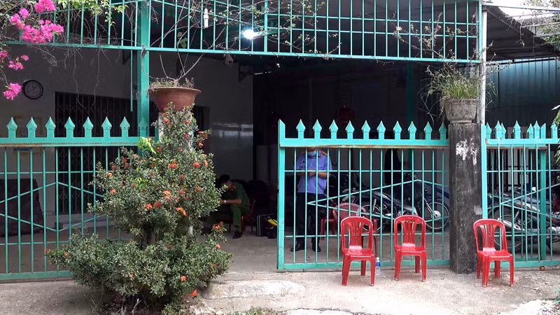 Ngôi nhà tại thôn Xuân Điền, xã Hàm Hiệp, huyện Hàm Thuận Bắc nơi xảy ra vụ án mạng.