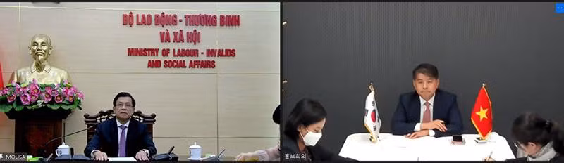 Hình ảnh tại cuộc họp trực tuyến (Ảnh: Molisa).