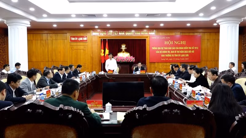 Hội nghị Thông qua dự thảo báo cáo của Đoàn kiểm tra số 1913 của Bộ Chính trị, Ban Bí thư năm 2025.